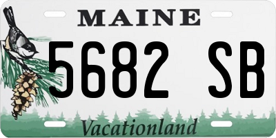 ME license plate 5682SB