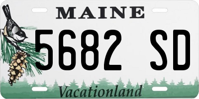 ME license plate 5682SD