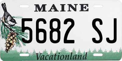 ME license plate 5682SJ