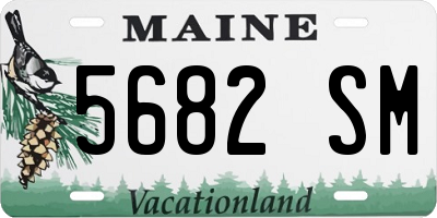ME license plate 5682SM