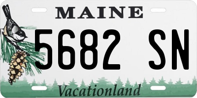 ME license plate 5682SN