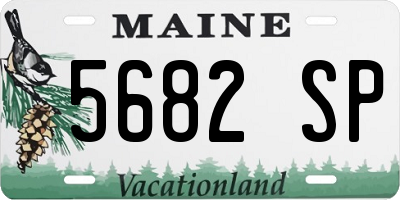 ME license plate 5682SP