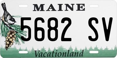 ME license plate 5682SV