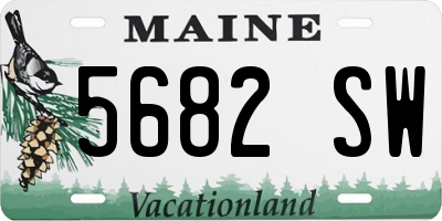 ME license plate 5682SW