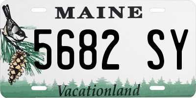 ME license plate 5682SY