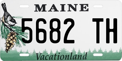 ME license plate 5682TH