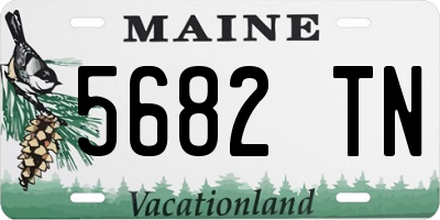 ME license plate 5682TN