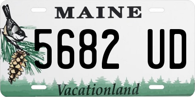 ME license plate 5682UD