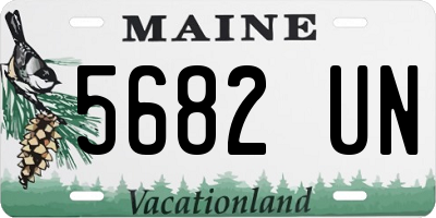 ME license plate 5682UN