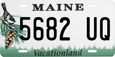 ME license plate 5682UQ