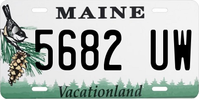 ME license plate 5682UW