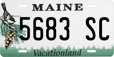 ME license plate 5683SC