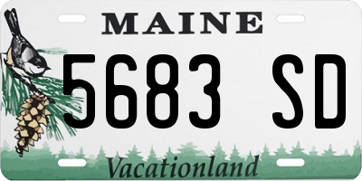 ME license plate 5683SD