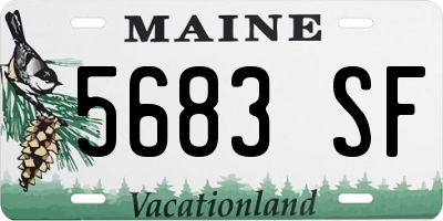 ME license plate 5683SF