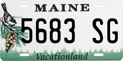 ME license plate 5683SG