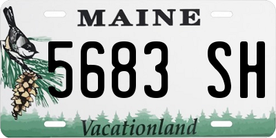 ME license plate 5683SH