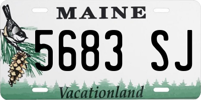 ME license plate 5683SJ