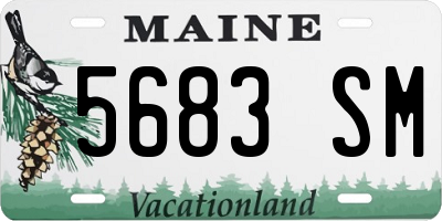 ME license plate 5683SM