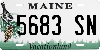 ME license plate 5683SN