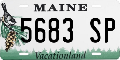 ME license plate 5683SP