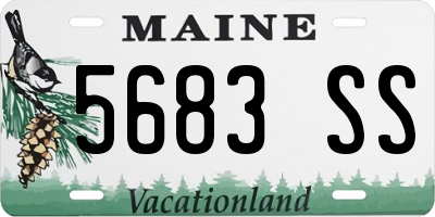 ME license plate 5683SS
