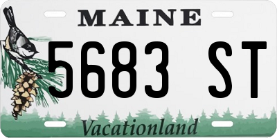 ME license plate 5683ST