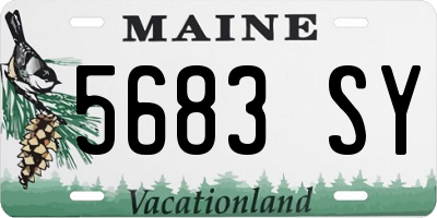 ME license plate 5683SY