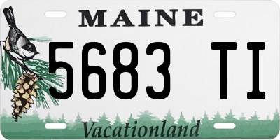 ME license plate 5683TI