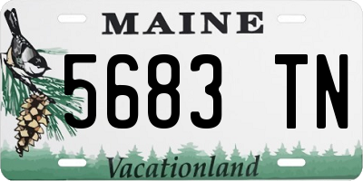 ME license plate 5683TN