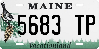 ME license plate 5683TP