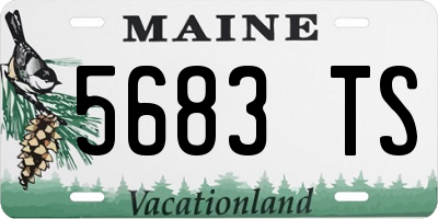 ME license plate 5683TS