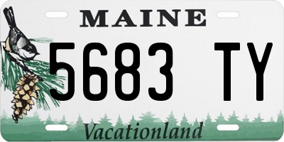 ME license plate 5683TY