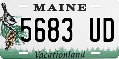 ME license plate 5683UD