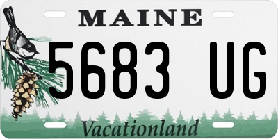 ME license plate 5683UG