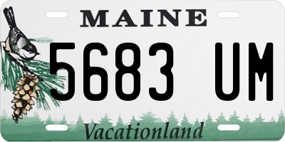 ME license plate 5683UM