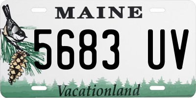 ME license plate 5683UV