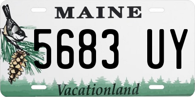 ME license plate 5683UY