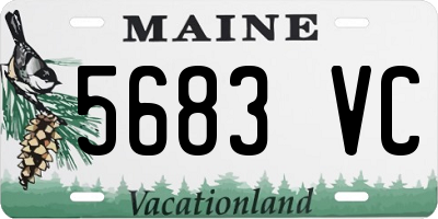 ME license plate 5683VC