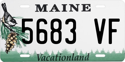 ME license plate 5683VF