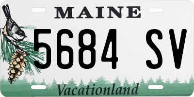 ME license plate 5684SV