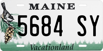 ME license plate 5684SY