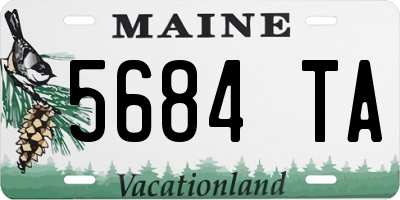 ME license plate 5684TA
