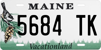 ME license plate 5684TK