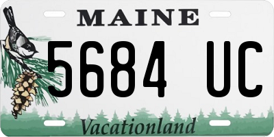 ME license plate 5684UC