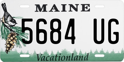 ME license plate 5684UG