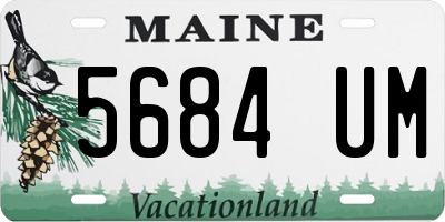 ME license plate 5684UM