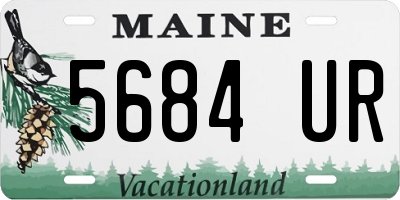 ME license plate 5684UR