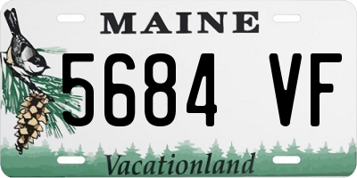 ME license plate 5684VF