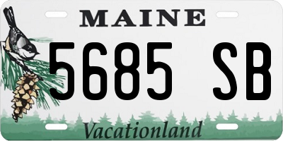 ME license plate 5685SB