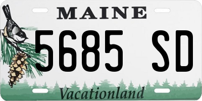 ME license plate 5685SD